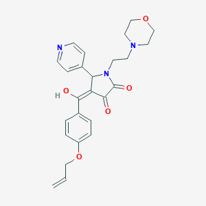 molecular formula C25H27N3O5 B357115 (4E)-4-[hydroxy-(4-prop-2-enoxyphenyl)methylidene]-1-(2-morpholin-4-ylethyl)-5-pyridin-4-ylpyrrolidine-2,3-dione CAS No. 638133-69-4