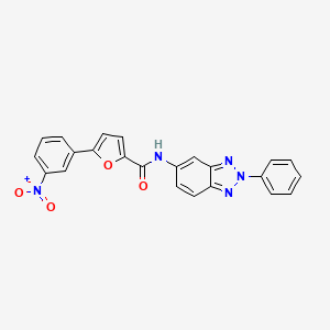 molecular formula C23H15N5O4 B3571151 5-(3-nitrophenyl)-N-(2-phenyl-2H-1,2,3-benzotriazol-5-yl)-2-furamide 