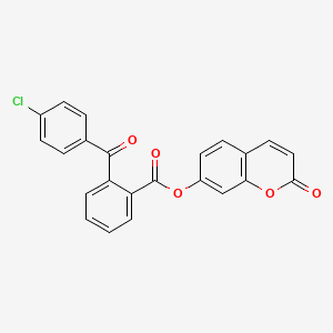 molecular formula C23H13ClO5 B3571159 2-oxo-2H-chromen-7-yl 2-(4-chlorobenzoyl)benzoate 
