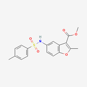 molecular formula C18H17NO5S B3571166 methyl 2-methyl-5-{[(4-methylphenyl)sulfonyl]amino}-1-benzofuran-3-carboxylate 
