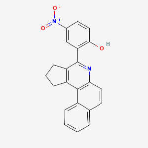 molecular formula C22H16N2O3 B3571180 2-(2,3-dihydro-1H-benzo[f]cyclopenta[c]quinolin-4-yl)-4-nitrophenol 