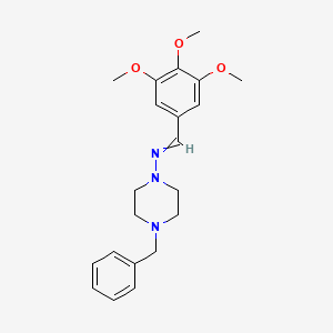 molecular formula C21H27N3O3 B3571182 4-benzyl-N-(3,4,5-trimethoxybenzylidene)-1-piperazinamine CAS No. 5784-92-9