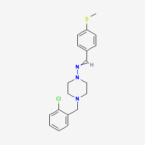 molecular formula C19H22ClN3S B3571206 4-(2-chlorobenzyl)-N-[4-(methylthio)benzylidene]-1-piperazinamine 