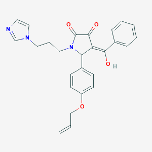 1-(3-(1H-imidazol-1-yl)propyl)-5-(4-(allyloxy)phenyl)-4-benzoyl-3-hydroxy-1H-pyrrol-2(5H)-one