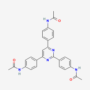 molecular formula C28H25N5O3 B3571214 N,N',N''-(2,4,6-pyrimidinetriyltri-4,1-phenylene)triacetamide 