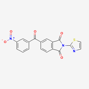 molecular formula C18H9N3O5S B3571217 5-(3-nitrobenzoyl)-2-(1,3-thiazol-2-yl)-1H-isoindole-1,3(2H)-dione 