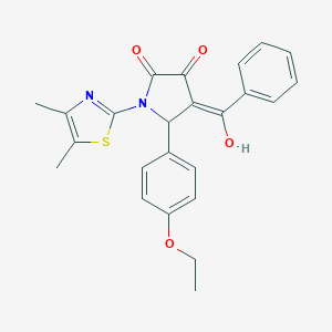 (4E)-1-(4,5-dimethyl-1,3-thiazol-2-yl)-5-(4-ethoxyphenyl)-4-[hydroxy(phenyl)methylidene]pyrrolidine-2,3-dione