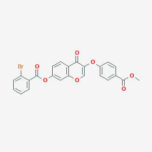 molecular formula C24H15BrO7 B357123 3-[4-(methoxycarbonyl)phenoxy]-4-oxo-4H-chromen-7-yl 2-bromobenzoate CAS No. 847185-63-1