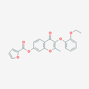 3-(2-ethoxyphenoxy)-2-methyl-4-oxo-4H-chromen-7-yl 2-furoate