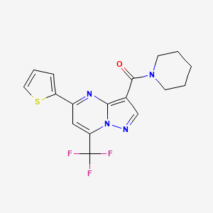 molecular formula C17H15F3N4OS B3571296 3-(1-piperidinylcarbonyl)-5-(2-thienyl)-7-(trifluoromethyl)pyrazolo[1,5-a]pyrimidine CAS No. 333762-02-0