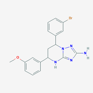 7-(3-Bromophenyl)-5-(3-methoxyphenyl)-4,5,6,7-tetrahydro[1,2,4]triazolo[1,5-a]pyrimidin-2-amine