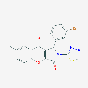 molecular formula C20H12BrN3O3S B357136 1-(3-Bromophenyl)-7-methyl-2-(1,3,4-thiadiazol-2-yl)-1,2-dihydrochromeno[2,3-c]pyrrole-3,9-dione CAS No. 632307-32-5