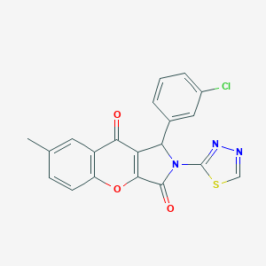 molecular formula C20H12ClN3O3S B357137 1-(3-Chlorophenyl)-7-methyl-2-(1,3,4-thiadiazol-2-yl)-1,2-dihydrochromeno[2,3-c]pyrrole-3,9-dione CAS No. 632307-82-5