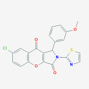 7-Chloro-1-(3-methoxyphenyl)-2-(1,3-thiazol-2-yl)-1,2-dihydrochromeno[2,3-c]pyrrole-3,9-dione