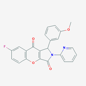 7-Fluoro-1-(3-methoxyphenyl)-2-(2-pyridinyl)-1,2-dihydrochromeno[2,3-c]pyrrole-3,9-dione