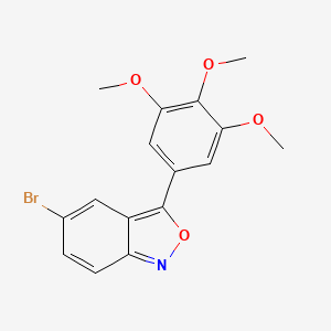 molecular formula C16H14BrNO4 B3571414 5-bromo-3-(3,4,5-trimethoxyphenyl)-2,1-benzisoxazole 