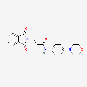 molecular formula C21H21N3O4 B3571426 3-(1,3-dioxo-1,3-dihydro-2H-isoindol-2-yl)-N-[4-(4-morpholinyl)phenyl]propanamide 