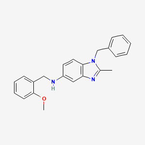 molecular formula C23H23N3O B3571432 1-benzyl-N-(2-methoxybenzyl)-2-methyl-1H-benzimidazol-5-amine 