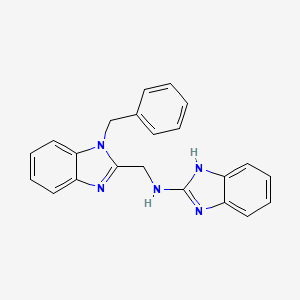 molecular formula C22H19N5 B3571446 N-[(1-benzyl-1H-benzimidazol-2-yl)methyl]-1H-benzimidazol-2-amine 