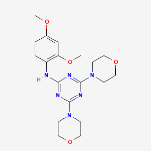 molecular formula C19H26N6O4 B3571463 N-(2,4-dimethoxyphenyl)-4,6-di-4-morpholinyl-1,3,5-triazin-2-amine 