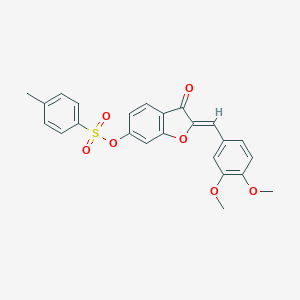 (2Z)-2-(3,4-dimethoxybenzylidene)-3-oxo-2,3-dihydro-1-benzofuran-6-yl 4-methylbenzenesulfonate