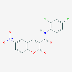 molecular formula C16H8Cl2N2O5 B3571476 N-(2,4-dichlorophenyl)-6-nitro-2-oxo-2H-chromene-3-carboxamide 
