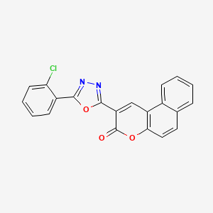 molecular formula C21H11ClN2O3 B3571478 2-[5-(2-chlorophenyl)-1,3,4-oxadiazol-2-yl]-3H-benzo[f]chromen-3-one 