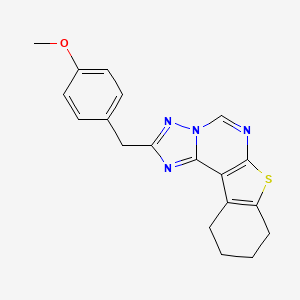 molecular formula C19H18N4OS B3571491 2-(4-methoxybenzyl)-8,9,10,11-tetrahydro[1]benzothieno[3,2-e][1,2,4]triazolo[1,5-c]pyrimidine 