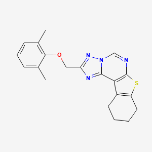 molecular formula C20H20N4OS B3571510 2-[(2,6-dimethylphenoxy)methyl]-8,9,10,11-tetrahydro[1]benzothieno[3,2-e][1,2,4]triazolo[1,5-c]pyrimidine 