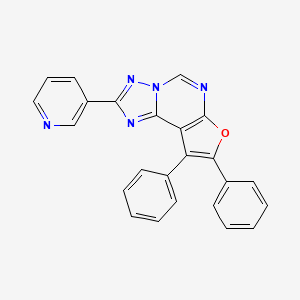 molecular formula C24H15N5O B3571514 8,9-diphenyl-2-(3-pyridinyl)furo[3,2-e][1,2,4]triazolo[1,5-c]pyrimidine 