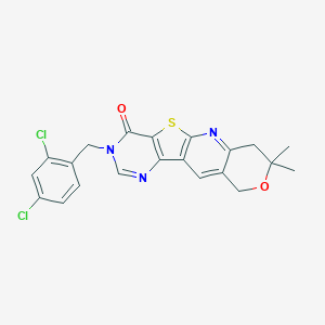 3-(2,4-dichlorobenzyl)-8,8-dimethyl-7,10-dihydro-8H-pyrano[3'',4'':5',6']pyrido[3',2':4,5]thieno[3,2-d]pyrimidin-4(3H)-one