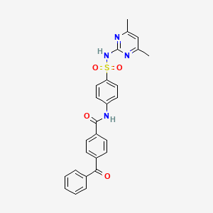 molecular formula C26H22N4O4S B3571540 4-benzoyl-N-(4-{[(4,6-dimethyl-2-pyrimidinyl)amino]sulfonyl}phenyl)benzamide 