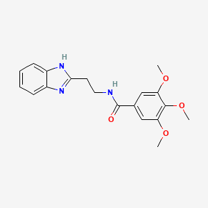molecular formula C19H21N3O4 B3571541 N-[2-(1H-benzimidazol-2-yl)ethyl]-3,4,5-trimethoxybenzamide 