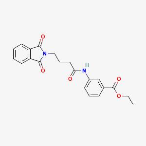 molecular formula C21H20N2O5 B3571549 ethyl 3-{[4-(1,3-dioxo-1,3-dihydro-2H-isoindol-2-yl)butanoyl]amino}benzoate 