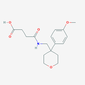 4-({[4-(4-methoxyphenyl)tetrahydro-2H-pyran-4-yl]methyl}amino)-4-oxobutanoic acid