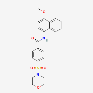molecular formula C22H22N2O5S B3571552 N-(4-methoxy-1-naphthyl)-4-(4-morpholinylsulfonyl)benzamide CAS No. 5362-28-7