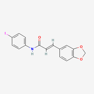 molecular formula C16H12INO3 B3571565 3-(1,3-benzodioxol-5-yl)-N-(4-iodophenyl)acrylamide 