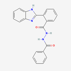 molecular formula C21H16N4O2 B3571580 2-(1H-benzimidazol-2-yl)-N'-benzoylbenzohydrazide 