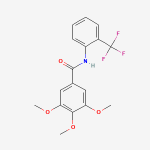 molecular formula C17H16F3NO4 B3571581 3,4,5-trimethoxy-N-[2-(trifluoromethyl)phenyl]benzamide CAS No. 1543-73-3