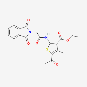 molecular formula C20H18N2O6S B3571588 ethyl 5-acetyl-2-{[(1,3-dioxo-1,3-dihydro-2H-isoindol-2-yl)acetyl]amino}-4-methyl-3-thiophenecarboxylate 