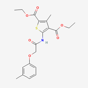 molecular formula C20H23NO6S B3571612 diethyl 3-methyl-5-{[(3-methylphenoxy)acetyl]amino}-2,4-thiophenedicarboxylate 