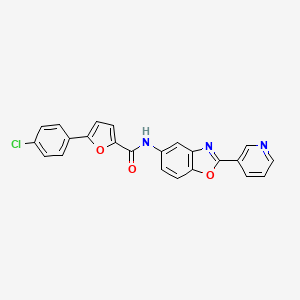 5-(4-chlorophenyl)-N-[2-(3-pyridinyl)-1,3-benzoxazol-5-yl]-2-furamide