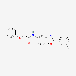 molecular formula C22H18N2O3 B3571635 N-[2-(3-methylphenyl)-1,3-benzoxazol-5-yl]-2-phenoxyacetamide 
