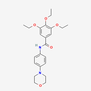 molecular formula C23H30N2O5 B3571639 3,4,5-triethoxy-N-[4-(4-morpholinyl)phenyl]benzamide 