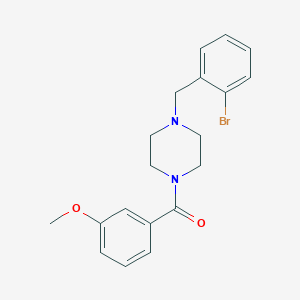molecular formula C19H21BrN2O2 B3571650 1-(2-bromobenzyl)-4-(3-methoxybenzoyl)piperazine 