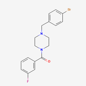 molecular formula C18H18BrFN2O B3571654 1-(4-bromobenzyl)-4-(3-fluorobenzoyl)piperazine 
