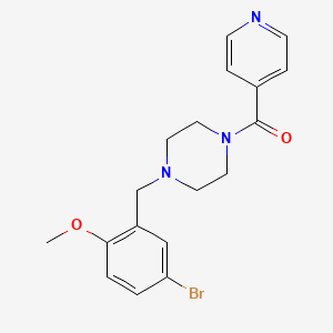 molecular formula C18H20BrN3O2 B3571661 1-(5-bromo-2-methoxybenzyl)-4-isonicotinoylpiperazine 