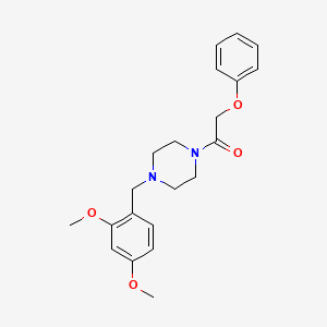 molecular formula C21H26N2O4 B3571675 1-(2,4-dimethoxybenzyl)-4-(phenoxyacetyl)piperazine 