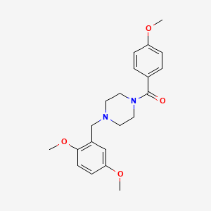 molecular formula C21H26N2O4 B3571683 1-(2,5-dimethoxybenzyl)-4-(4-methoxybenzoyl)piperazine 