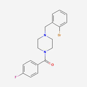 molecular formula C18H18BrFN2O B3571686 1-(2-bromobenzyl)-4-(4-fluorobenzoyl)piperazine 